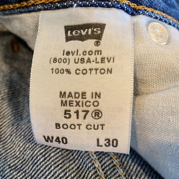 Levi’s 517 Men’s Bootcut Denim Jeans Size 40x30 - Picture 7 of 10